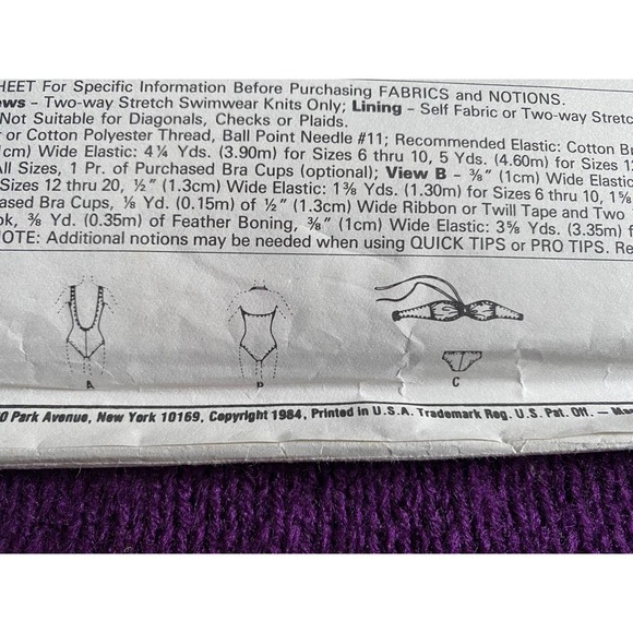 McCalls 9089 swimming suit bikini pattern size 8 10 12 - Picture 6 of 6